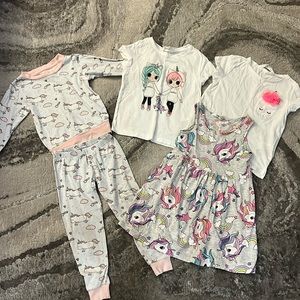 Baby girls unicorn bundle size 2-4years